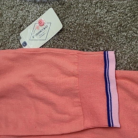 St John's Bay button front Cardigan XL Peach NWT - Picture 6 of 6